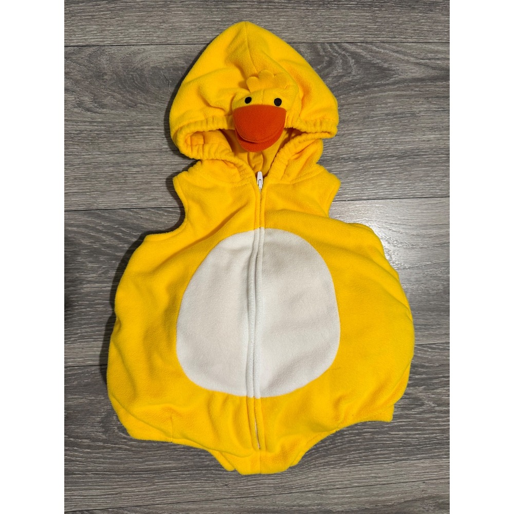 Carter's 6-9 Months Baby Yellow Duck Fleece Halloween Costume Romper Sleeveless
